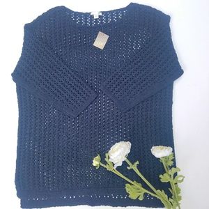 J.Jill Croquet Deep Blue Sweater Top